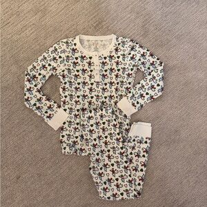 Roller Rabbit White Pajama Set with Colorful Print